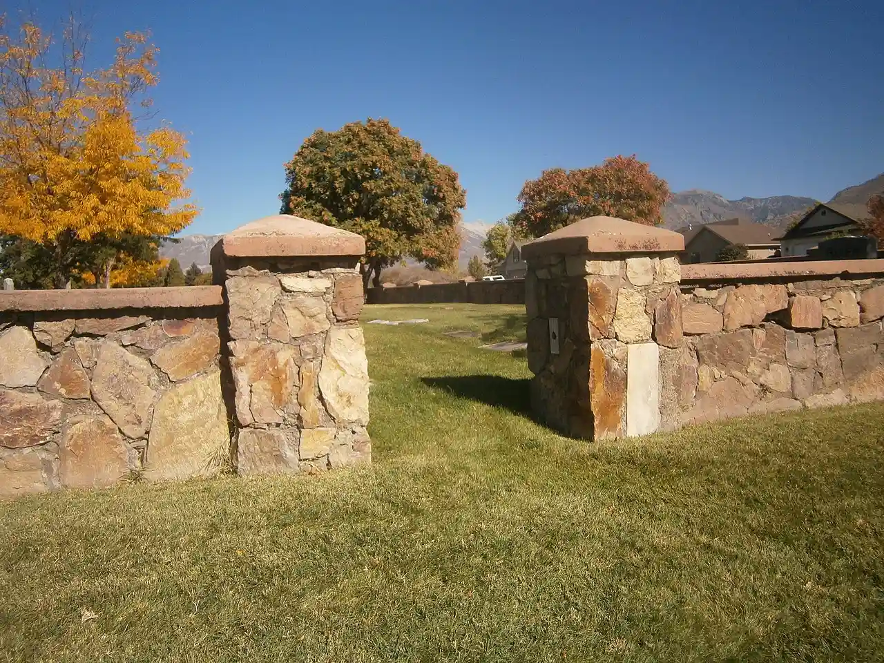American Fork Cemetery Rock Wall