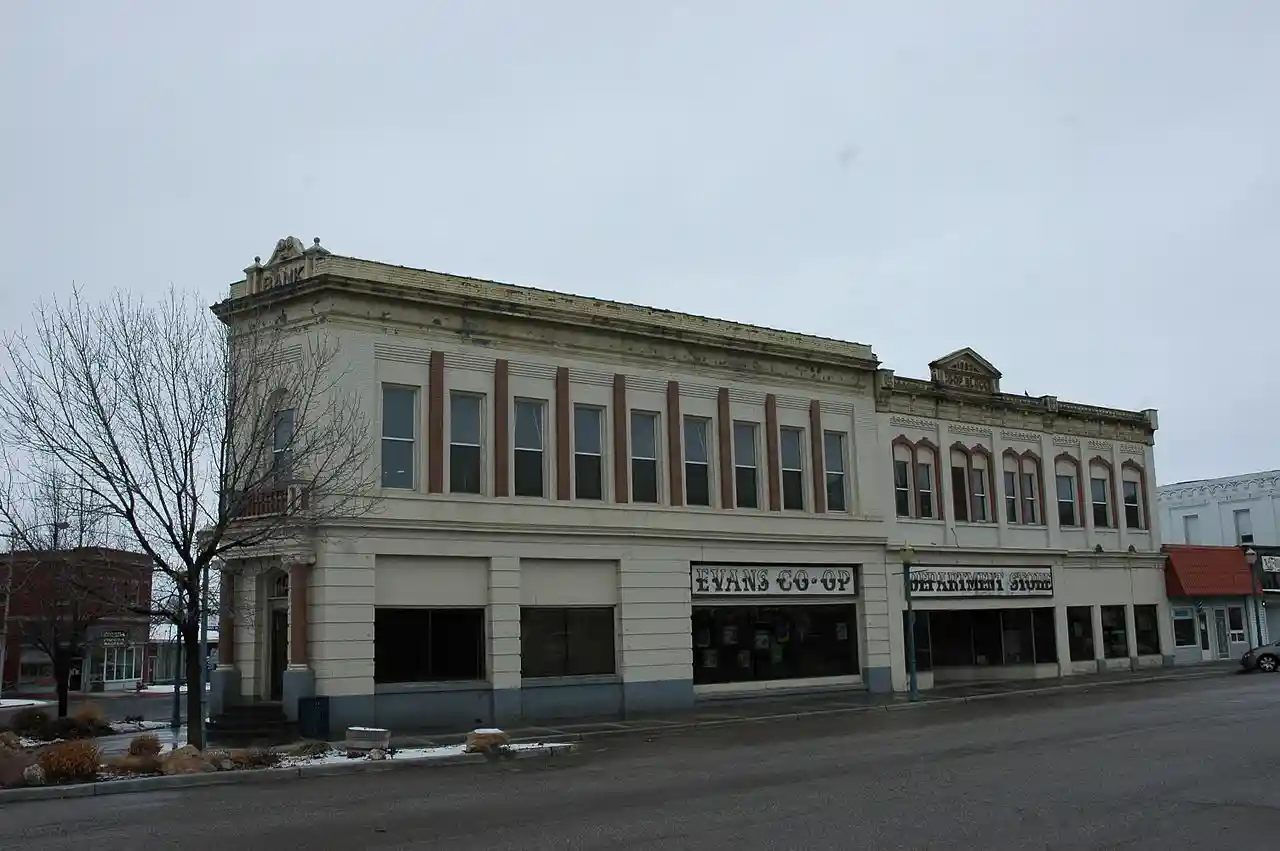 Co-op Block and J. N. Ireland Bank