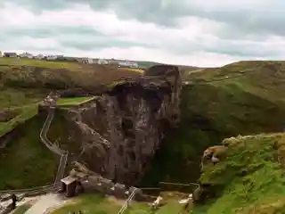 Tintagel Castle (Cornish: Dintagel)