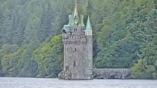 Lake Vyrnwy Straining Tower and approach bridge